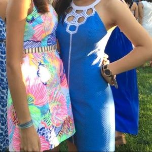 Lilly Pulitzer blue fitted shift dress